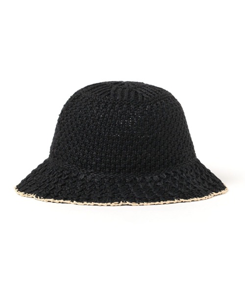 LAKOLE（ラコレ）の「配色透かし編みハット / 286083（ハット・レディース・ベージュ/オフホワイト/ブラック・FREE）」の8枚目の写真