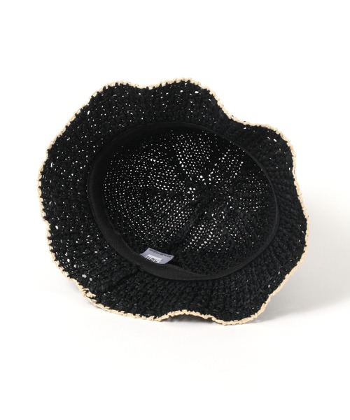 LAKOLE（ラコレ）の「配色透かし編みハット / 286083（ハット・レディース・ベージュ/オフホワイト/ブラック・FREE）」の10枚目の写真