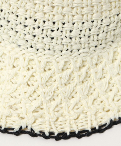 LAKOLE（ラコレ）の「配色透かし編みハット / 286083（ハット・レディース・ベージュ/オフホワイト/ブラック・FREE）」の15枚目の写真