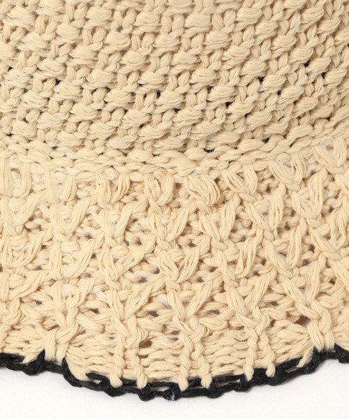 LAKOLE（ラコレ）の「配色透かし編みハット / 286083（ハット・レディース・ベージュ/オフホワイト/ブラック・FREE）」の16枚目の写真