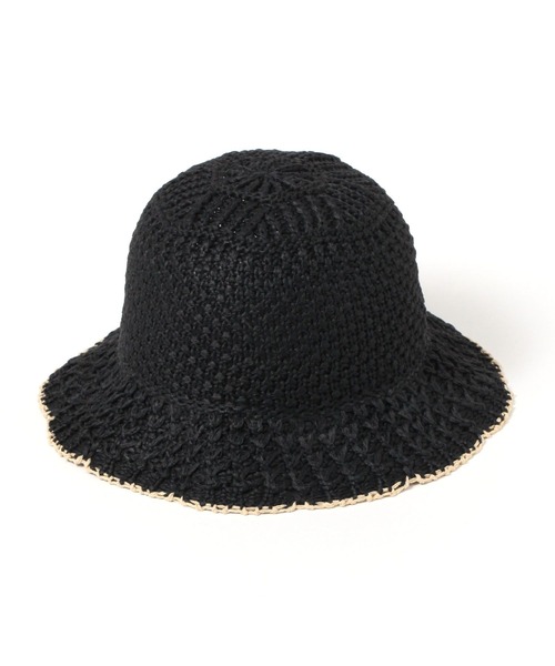 LAKOLE（ラコレ）の「配色透かし編みハット / 286083（ハット・レディース・ベージュ/オフホワイト/ブラック・FREE）」の18枚目の写真