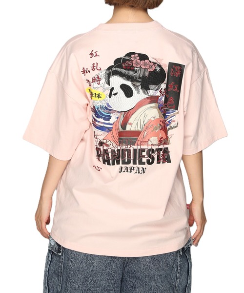 PANDIESTA（パンディエスタ）の「熊猫日本のGEISHA Tシャツ(M2)（Tシャツ/カットソー・メンズ・ピンク/ブラック/ホワイト・L/XXL/M/XL）」の3枚目の写真