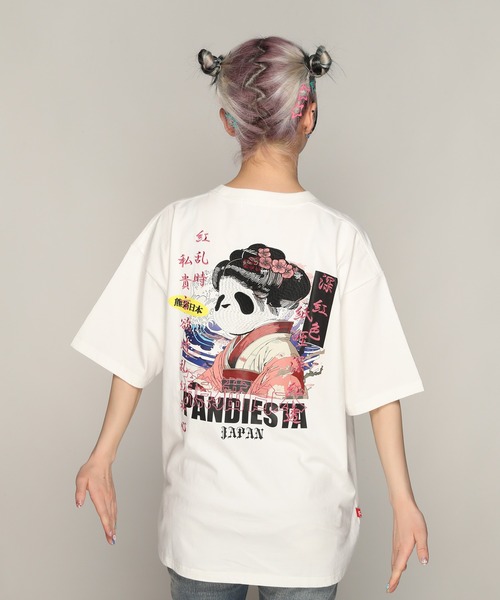 PANDIESTA（パンディエスタ）の「熊猫日本のGEISHA Tシャツ(M2)（Tシャツ/カットソー・メンズ・ピンク/ブラック/ホワイト・L/XXL/M/XL）」の7枚目の写真