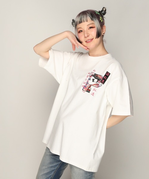 PANDIESTA（パンディエスタ）の「熊猫日本のGEISHA Tシャツ(M2)（Tシャツ/カットソー・メンズ・ピンク/ブラック/ホワイト・L/XXL/M/XL）」の6枚目の写真