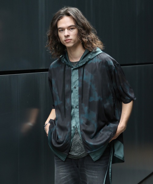 HARE（ハレ）の「【SET UP対応】シアーレイヤードフードシャツ(HARE