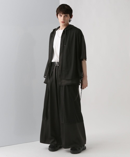 HARE(ハレ)の「【SET UP対応】シアーレイヤードフードシャツ(HARE)(シャツ/ブラウス・メンズ・ブラック/ブルー系その他・FREE)」の5枚目の写真
