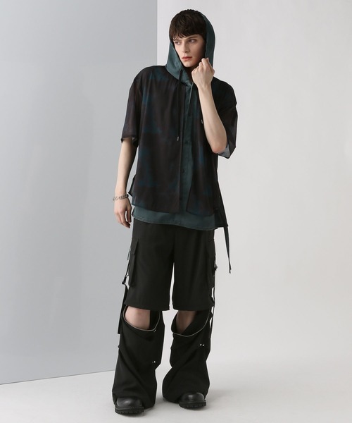 HARE（ハレ）の「【SET UP対応】シアーレイヤードフードシャツ(HARE