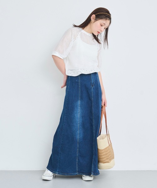 attiree(アティレー)の「【M/L/LLサイズ展開】デニムスカート(デニムスカート・レディース・ブルー・LL/LARGE/MEDIUM)」の10枚目の写真