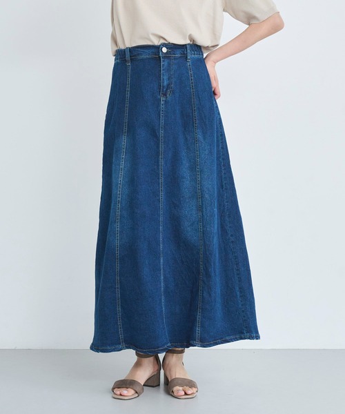 attiree(アティレー)の「【M/L/LLサイズ展開】デニムスカート(デニムスカート・レディース・ブルー・LL/LARGE/MEDIUM)」の4枚目の写真