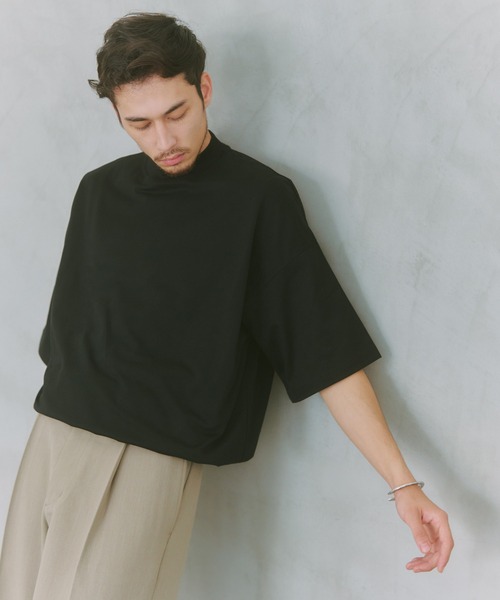 NewAnce(ニュアンス)の「【NewAnce】モックネックTee(Tシャツ/カットソー・メンズ・ブラック/ホワイト/ネイビー・L/M)」の12枚目の写真
