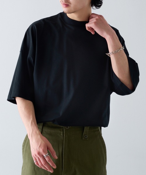 NewAnce(ニュアンス)の「【NewAnce】モックネックTee(Tシャツ/カットソー・メンズ・ブラック/ホワイト/ネイビー・L/M)」の16枚目の写真