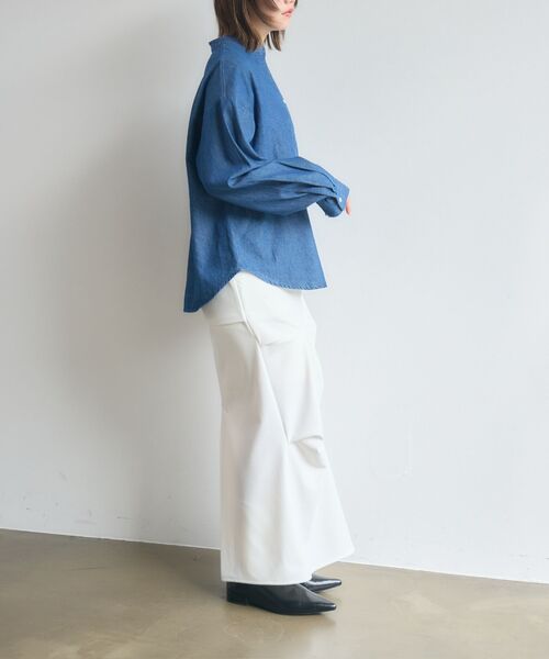 kivi(キヴィ)の「frills denim shirts(シャツ/ブラウス・レディース・ライトブルー/ダークブルー・FREE)」の20枚目の写真