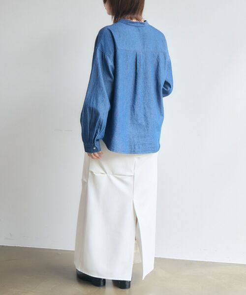 kivi(キヴィ)の「frills denim shirts(シャツ/ブラウス・レディース・ライトブルー/ダークブルー・FREE)」の21枚目の写真
