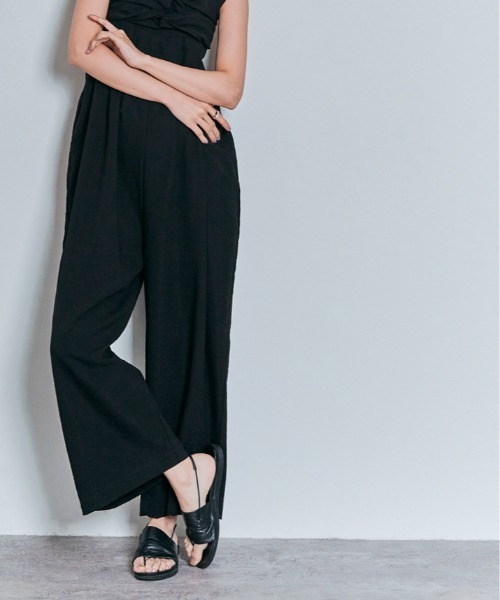 W:Huku(フーク)の「フロント クロス オールインワン(つなぎ/オールインワン・レディース・バーガンディー/ライトグレー系/ブラック・M/L)」の8枚目の写真