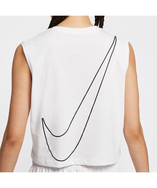 NIKE（ナイキ）の「ナイキ NIKE ナイキ  NSW クラブ CRP SL TEE HBR（Tシャツ/カットソー・レディース・ホワイト/ブラック・L/M）」の6枚目の写真
