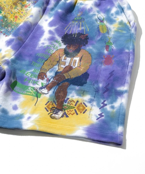 go slow caravan(ゴースローキャラバン)の「UNIQUEインレイ 落書きMIX ショートパンツ TIE DYE(その他パンツ・メンズ・カラフル・X-LARGE/LARGE/MEDIUM)」の6枚目の写真