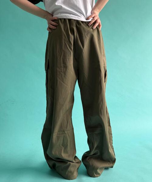 WOND（ウォンド）の「WOND/イージーカーゴパンツ（カーゴパンツ・レディース・カーキ/ブラック・FREE）」の10枚目の写真