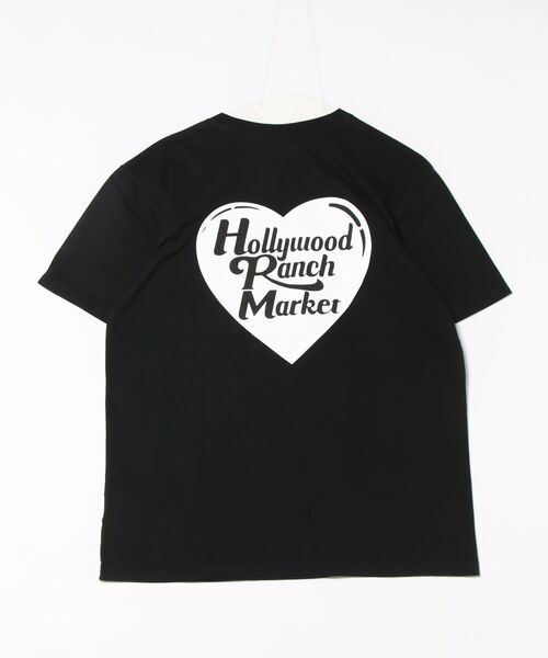 HOLLYWOOD RANCH MARKET(ハリウッドランチマーケット)の「CS0011ハートインHRMショートスリーブT(Tシャツ/カットソー・メンズ・ブラック/パープル/ホワイト/レッド・SMALL/MEDIUM/LARGE/X-LARGE)」の2枚目の写真