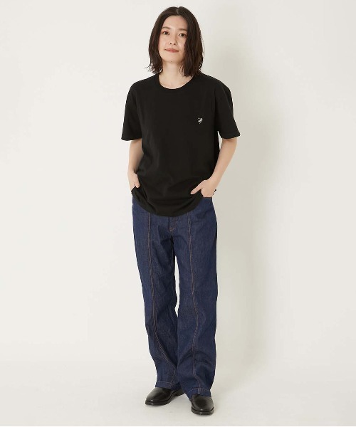 HOLLYWOOD RANCH MARKET(ハリウッドランチマーケット)の「CS0011ハートインHRMショートスリーブT(Tシャツ/カットソー・メンズ・ブラック/パープル/ホワイト/レッド・SMALL/MEDIUM/LARGE/X-LARGE)」の10枚目の写真