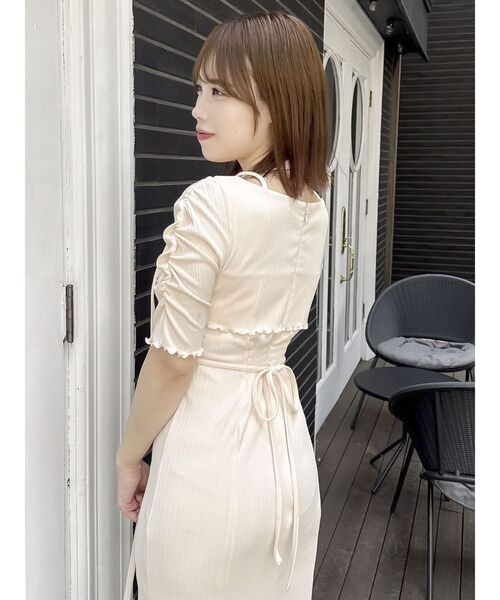 dazzlin(ダズリン)の「アシメレイヤードカットワンピース(ワンピース・レディース・アイボリー/オレンジ/チャコールグレー・MEDIUM/SMALL)」の13枚目の写真