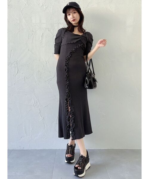 dazzlin(ダズリン)の「アシメレイヤードカットワンピース(ワンピース・レディース・アイボリー/オレンジ/チャコールグレー・MEDIUM/SMALL)」の21枚目の写真