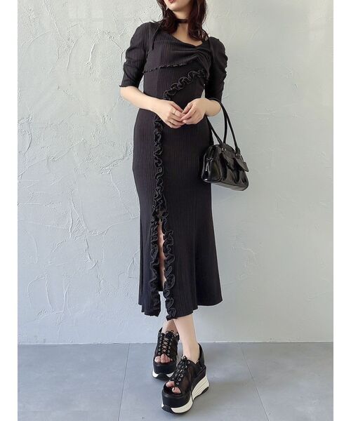 dazzlin(ダズリン)の「アシメレイヤードカットワンピース(ワンピース・レディース・アイボリー/オレンジ/チャコールグレー・MEDIUM/SMALL)」の22枚目の写真