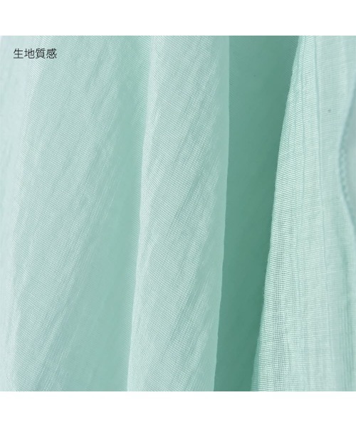 STYLE DELI（スタイルデリ）の「涼しい透けドレープのVネックブラウス（シャツ/ブラウス・レディース・ミント/ホワイト/ブラック・FREE）」の16枚目の写真