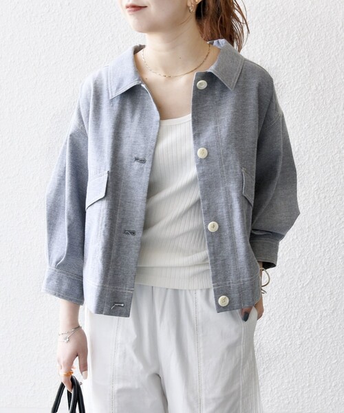 SHIPS any:〈洗濯機可能〉オックス ステッチ ショート シャツ