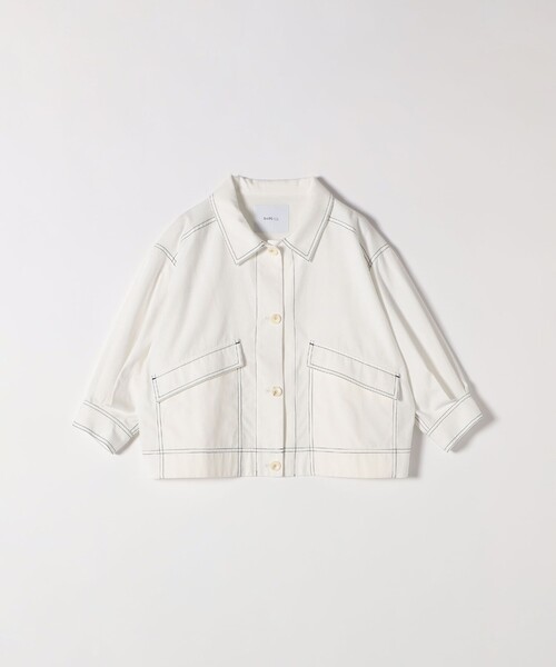SHIPS any:〈洗濯機可能〉オックス ステッチ ショート シャツ ジャケット
