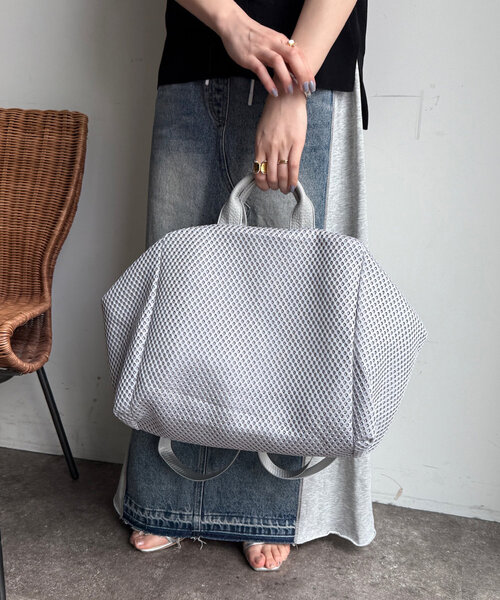 DouDou（ドゥドゥ）の「【WEB限定】２WAYメッシュバッグ（ショルダーバッグ・レディース・ブラック/グレー・FREE）」の14枚目の写真