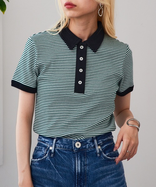 MILLER(ミラー)の「【Robert P. Miller】Prib Polo shirts RM251-2207 ※(ポロシャツ・レディース・マルチ/アイボリー/その他2/ネイビー/ブラック/グリーン・FREE)」の5枚目の写真
