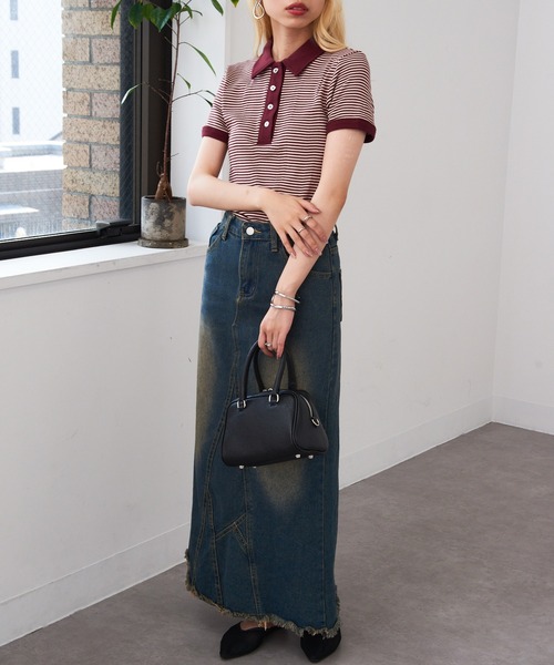 MILLER(ミラー)の「【Robert P. Miller】Prib Polo shirts RM251-2207 ※(ポロシャツ・レディース・マルチ/アイボリー/その他2/ネイビー/ブラック/グリーン・FREE)」の13枚目の写真