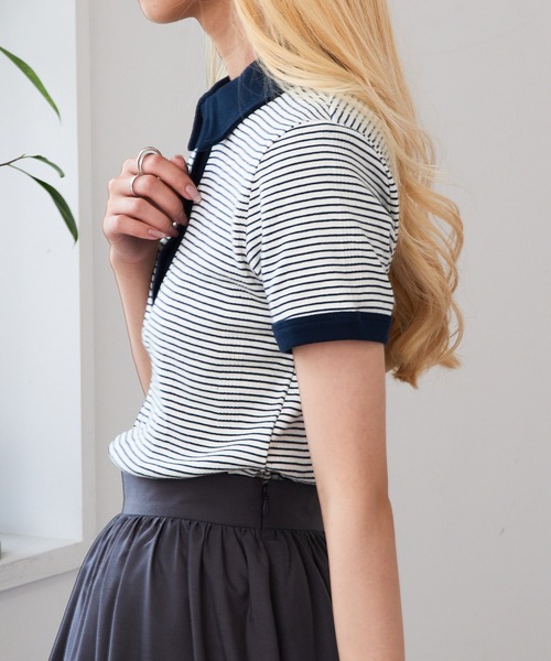 MILLER(ミラー)の「【Robert P. Miller】Prib Polo shirts RM251-2207 ※(ポロシャツ・レディース・マルチ/アイボリー/その他2/ネイビー/ブラック/グリーン・FREE)」の17枚目の写真