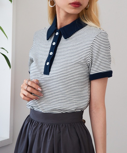 MILLER(ミラー)の「【Robert P. Miller】Prib Polo shirts RM251-2207 ※(ポロシャツ・レディース・マルチ/アイボリー/その他2/ネイビー/ブラック/グリーン・FREE)」の15枚目の写真