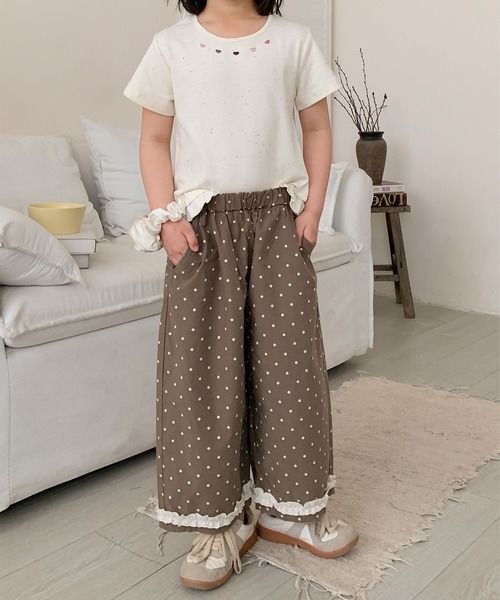 aimoha（アイモハ）の「【aimoha-KIDS-】ドット柄　キッズガウチョパンツ（スラックス・キッズ・カーキ/ベージュ/グレー・90/100/110/120/130）」の18枚目の写真