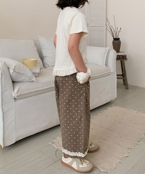 aimoha（アイモハ）の「【aimoha-KIDS-】ドット柄　キッズガウチョパンツ（スラックス・キッズ・カーキ/ベージュ/グレー・90/100/110/120/130）」の17枚目の写真