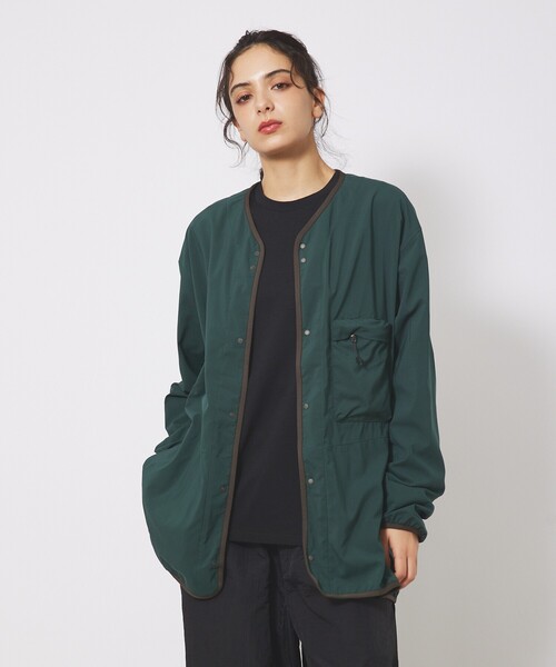 NANGA(ナンガ)の「【NANGA/ナンガ】PLC CARDIGAN/ナイロンカーディガン/パッカブル(ブルゾン・メンズ・ブラック/グリーン/グレー/カーキ・M/L/XL)」の4枚目の写真