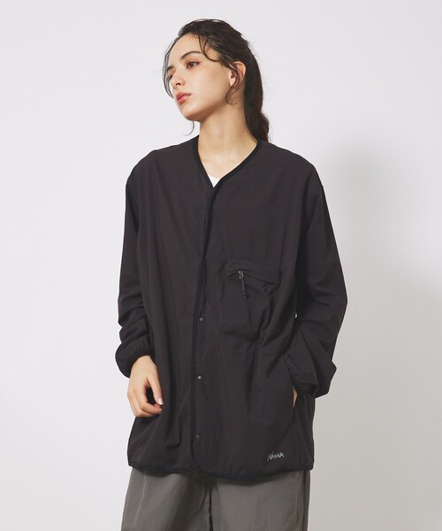 NANGA(ナンガ)の「【NANGA/ナンガ】PLC CARDIGAN/ナイロンカーディガン/パッカブル(ブルゾン・メンズ・ブラック/グリーン/グレー/カーキ・M/L/XL)」の2枚目の写真