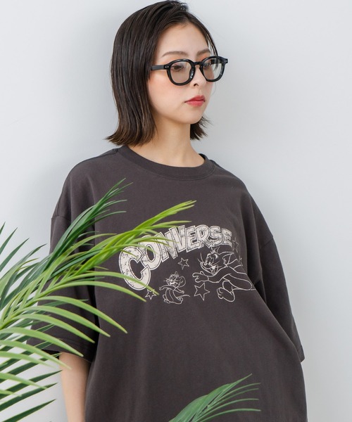 CONVERSE(コンバース)の「【CONVERSE/コンバース】×【TOM AND JERRY/トムとジェリー】ブランドロゴ プリント オーバーサイズ Tシャツ(Tシャツ/カットソー・レディース・ブラック/ホワイト・LARGE/MEDIUM)」の18枚目の写真