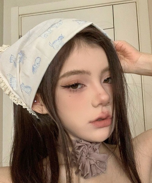 SHEPP(シープ)の「ねこちゃんバブーシュカ(その他ヘアアクセサリー・レディース・ホワイト・F)」の1枚目の写真