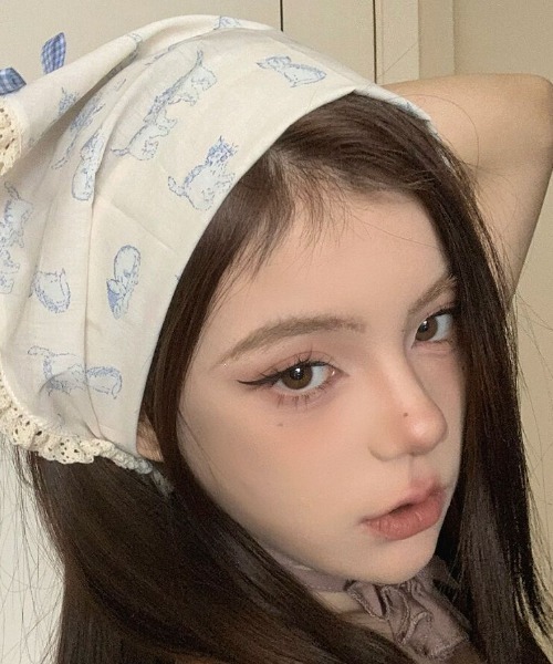 SHEPP(シープ)の「ねこちゃんバブーシュカ(その他ヘアアクセサリー・レディース・ホワイト・F)」の3枚目の写真