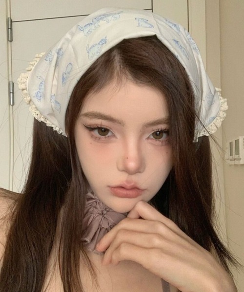 SHEPP(シープ)の「ねこちゃんバブーシュカ(その他ヘアアクセサリー・レディース・ホワイト・F)」の4枚目の写真