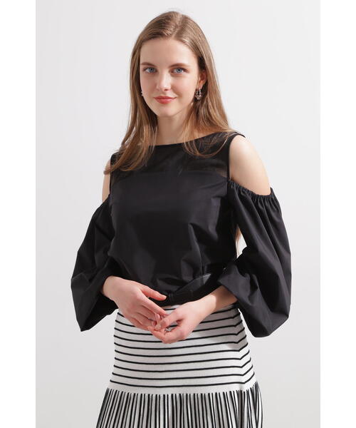 PINKY&DIANNE（ピンキーアンドダイアン）の「オフショルダーカットソートップス（Tシャツ/カットソー・レディース・ホワイト/ブラック・38）」の19枚目の写真