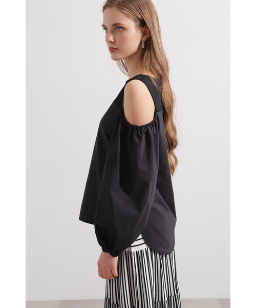 PINKY&DIANNE（ピンキーアンドダイアン）の「オフショルダーカットソートップス（Tシャツ/カットソー・レディース・ホワイト/ブラック・38）」の14枚目の写真