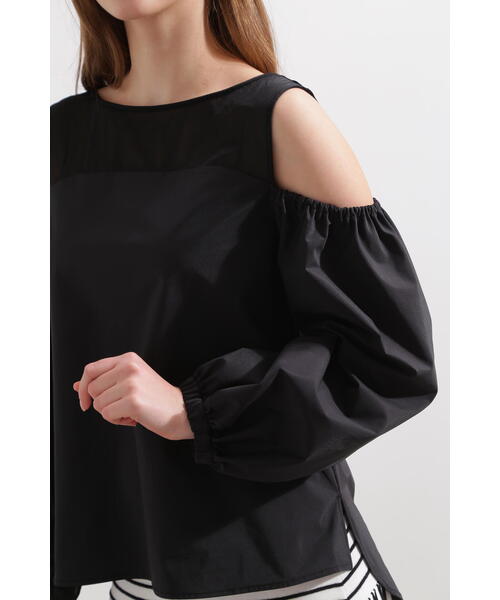 PINKY&DIANNE（ピンキーアンドダイアン）の「オフショルダーカットソートップス（Tシャツ/カットソー・レディース・ホワイト/ブラック・38）」の11枚目の写真