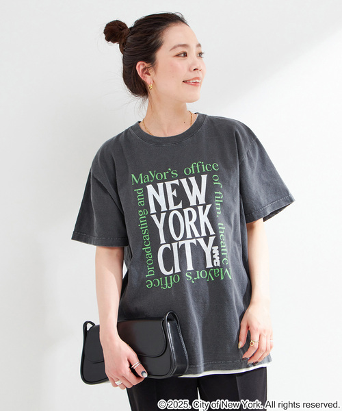 GOOD ROCK SPEED（グッドロックスピード）の「GOOD ROCK SPEED/グッドロックスピード NYC-b（Tシャツ/カットソー・レディース・ブラックミックス/ホワイト/ブラック系その他/チャコールグレー・FREE）」の3枚目の写真