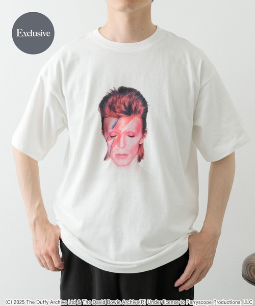 ITEMS URBANRESEARCH（アイテムズ アーバンリサーチ）の「『別注』David Bowie T-shirts（Tシャツ/カットソー・メンズ・ブラック/ホワイト・MEDIUM/LARGE）」の2枚目の写真