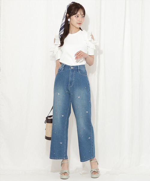 WILLSELECTION（ウィルセレクション）の「バックリボンプリーツフリルカットソー（Tシャツ/カットソー・レディース・ホワイト系その他/オフホワイト/ブラック・FREE）」の22枚目の写真