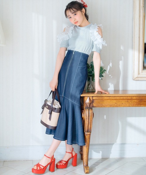 WILLSELECTION（ウィルセレクション）の「バックリボンプリーツフリルカットソー（Tシャツ/カットソー・レディース・ホワイト系その他/オフホワイト/ブラック・FREE）」の18枚目の写真