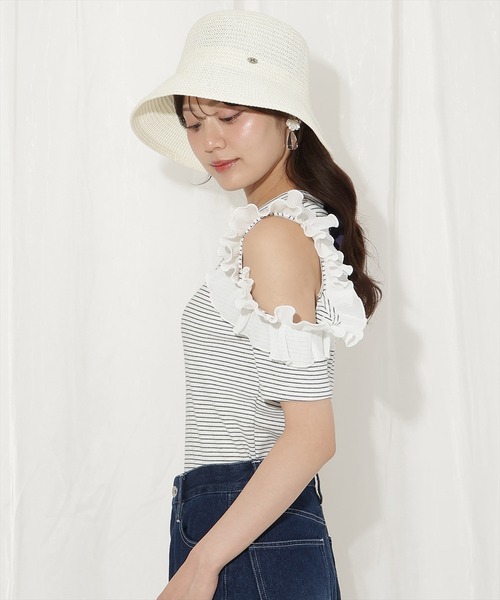 WILLSELECTION（ウィルセレクション）の「バックリボンプリーツフリルカットソー（Tシャツ/カットソー・レディース・ホワイト系その他/オフホワイト/ブラック・FREE）」の15枚目の写真